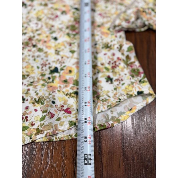 Flint&Moss Womens M Floral Boho Kimono Sleeve Top V Neck Pink Tunic Blouse Chic - Picture 10 of 10